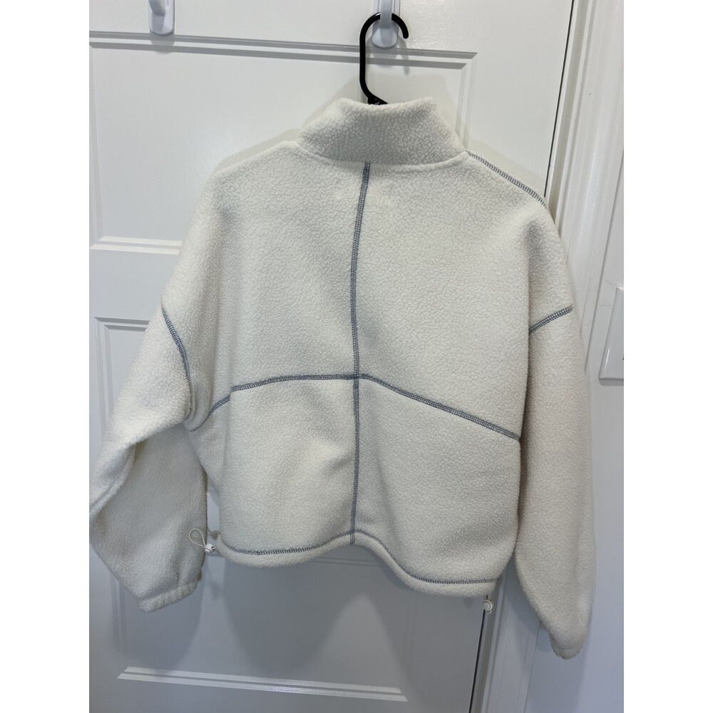 Thread & Supply Cropped Half Zip Fleece Pullover Women's Size S - Picture 2 of 7